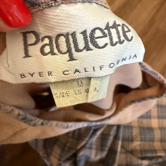 Paquette Vintage Women’s Cottagecore Plaid Skirt/Top/Dress Button Accents Sz M - Picture 6 of 10